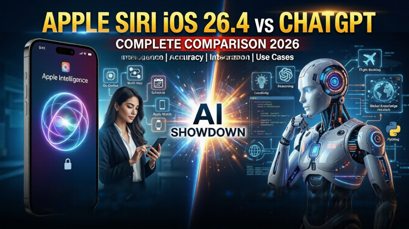 New Apple Siri iOS 26.4 vs ChatGPT Complete Comparison 2026